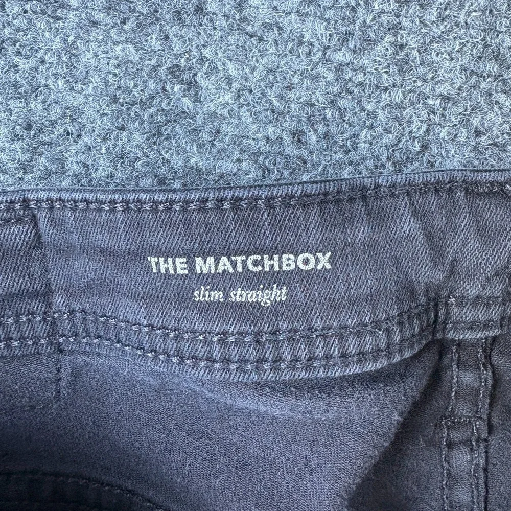AG Adriano Goldschmied The Matchbox Slim Straight Jeans Mens 32x31 Black Denim